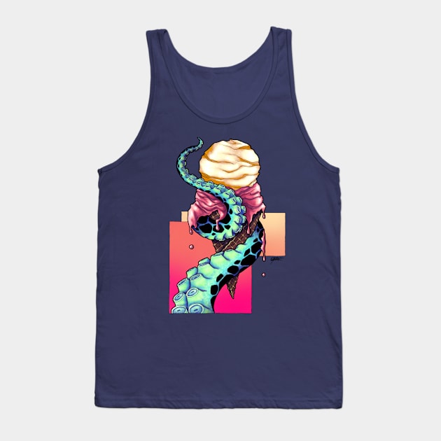 Tentacle Ice Cream Tank Top by Indi Martin